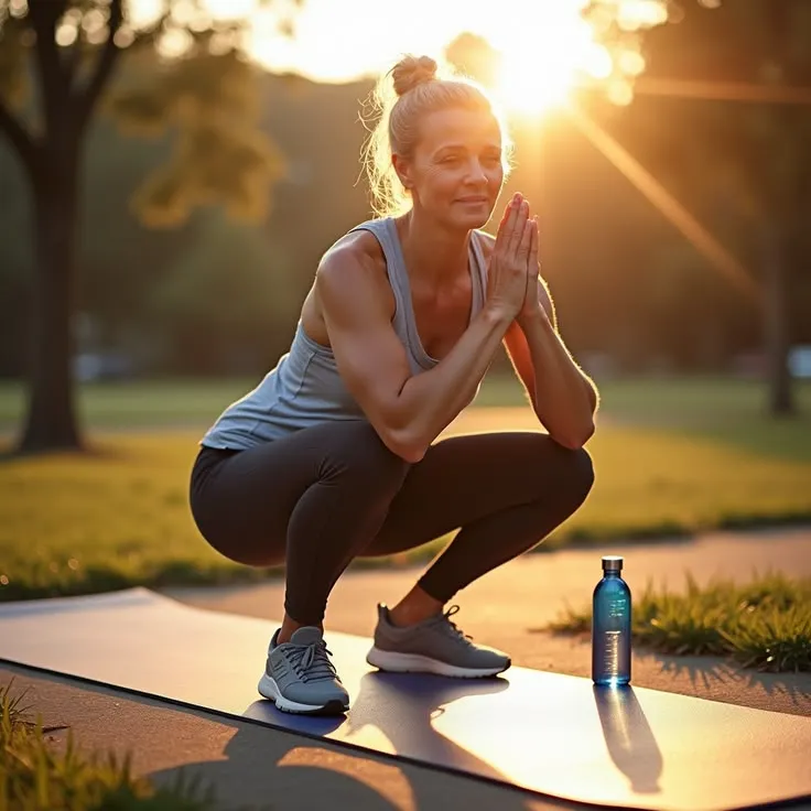 Instructor demonstrating safe exercise form technique